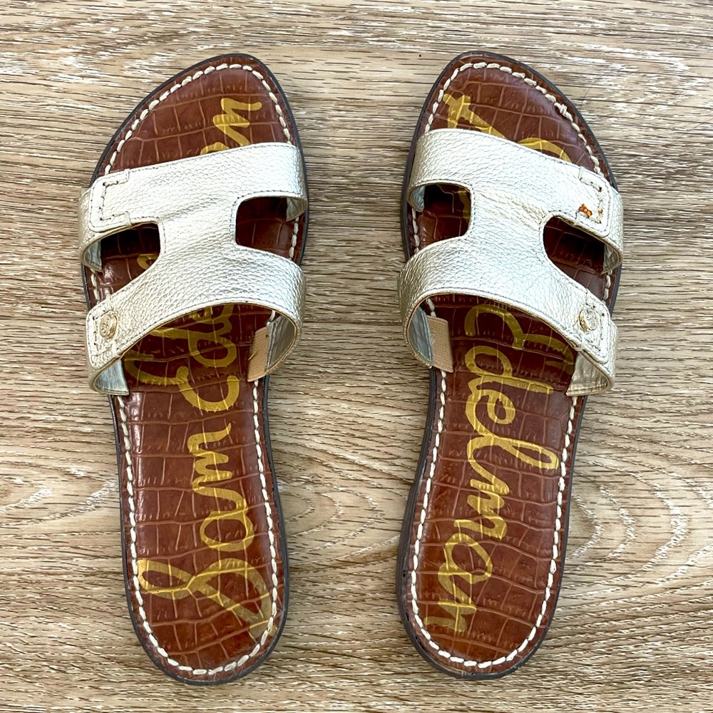 Sam Edelman gold sandals